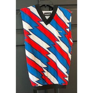 Loudmouth Golf Red, White & Blue Zigzag Vest - XS